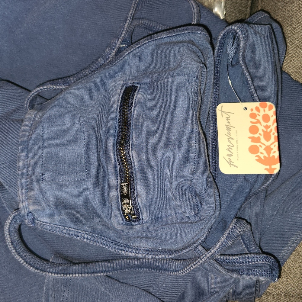 OFFERS New Free People FP Movement Hot Shot Onesie French Navy M Blue Jumpsuit - Picture 14 of 15